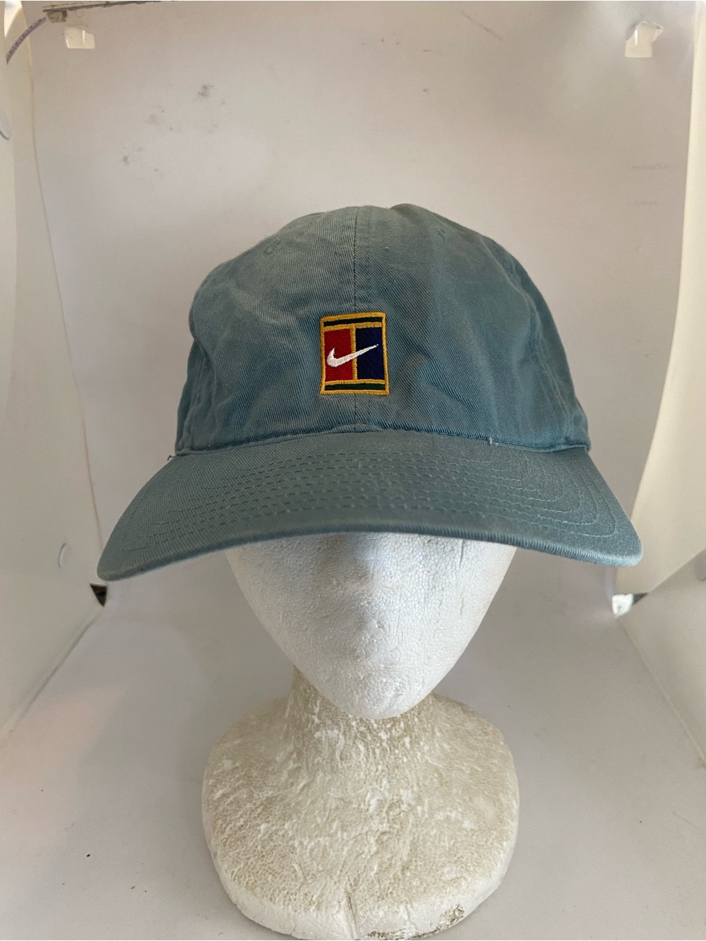 Vintage Nike Men's Teal/Blue Embroidered Logo Baseball Cap